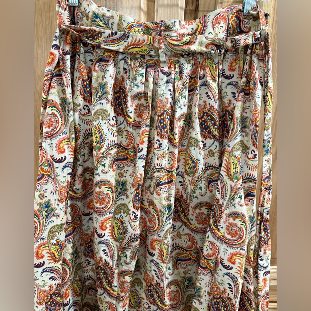 Umgee Multi Color A-Line Button Down Tie Front Pa… - image 7